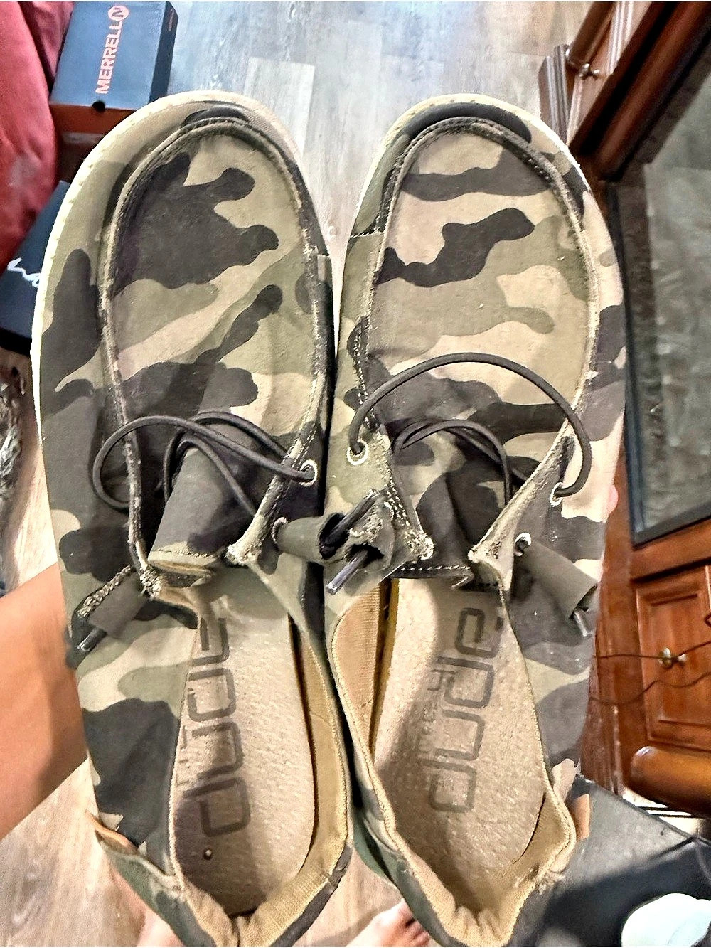 Hey Dude Wendy Camo Boat Shoes US 8